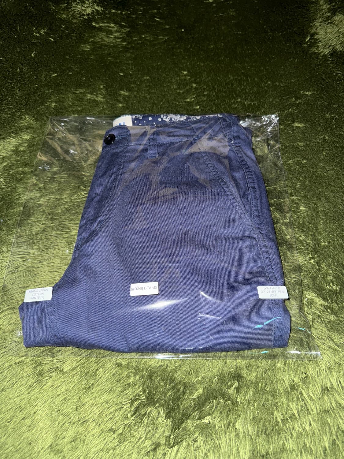 [S] Beams 빔즈 재팬 크롭 워시드 치노 팬츠 네이비 상품이미지10