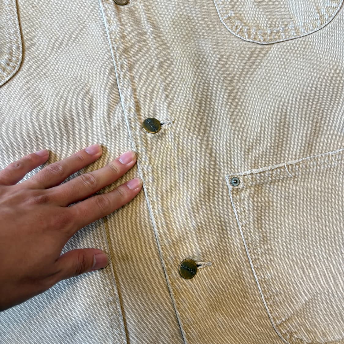 칼하트 정품 C02 베이지 덕 초어 자켓 상품이미지5