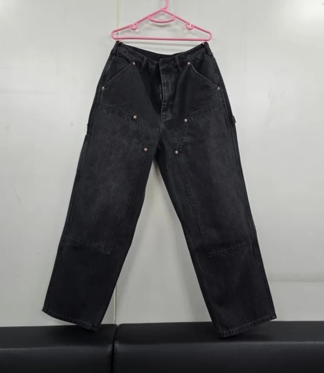 (XL) 디스이즈네버댓 데님 카펜터 더블니 팬츠 블랙 상품이미지3