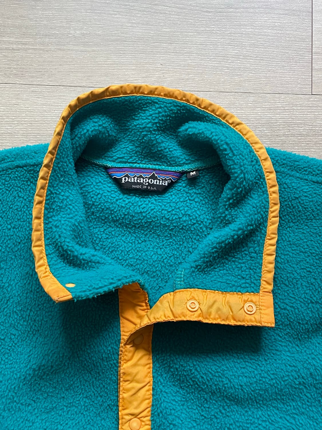80s 파타고니아 신칠라 틸 블루 옐로우 상품이미지3