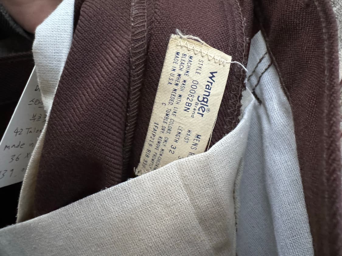 70s 랭글러 usa 빈티지 스타프레스트 메카닉 웨스턴 부츠컷 팬츠 상품이미지9