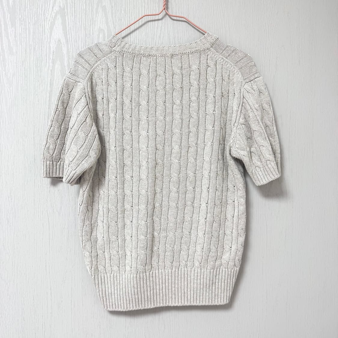 드파운드 케이블 니트 베이지 상품이미지3