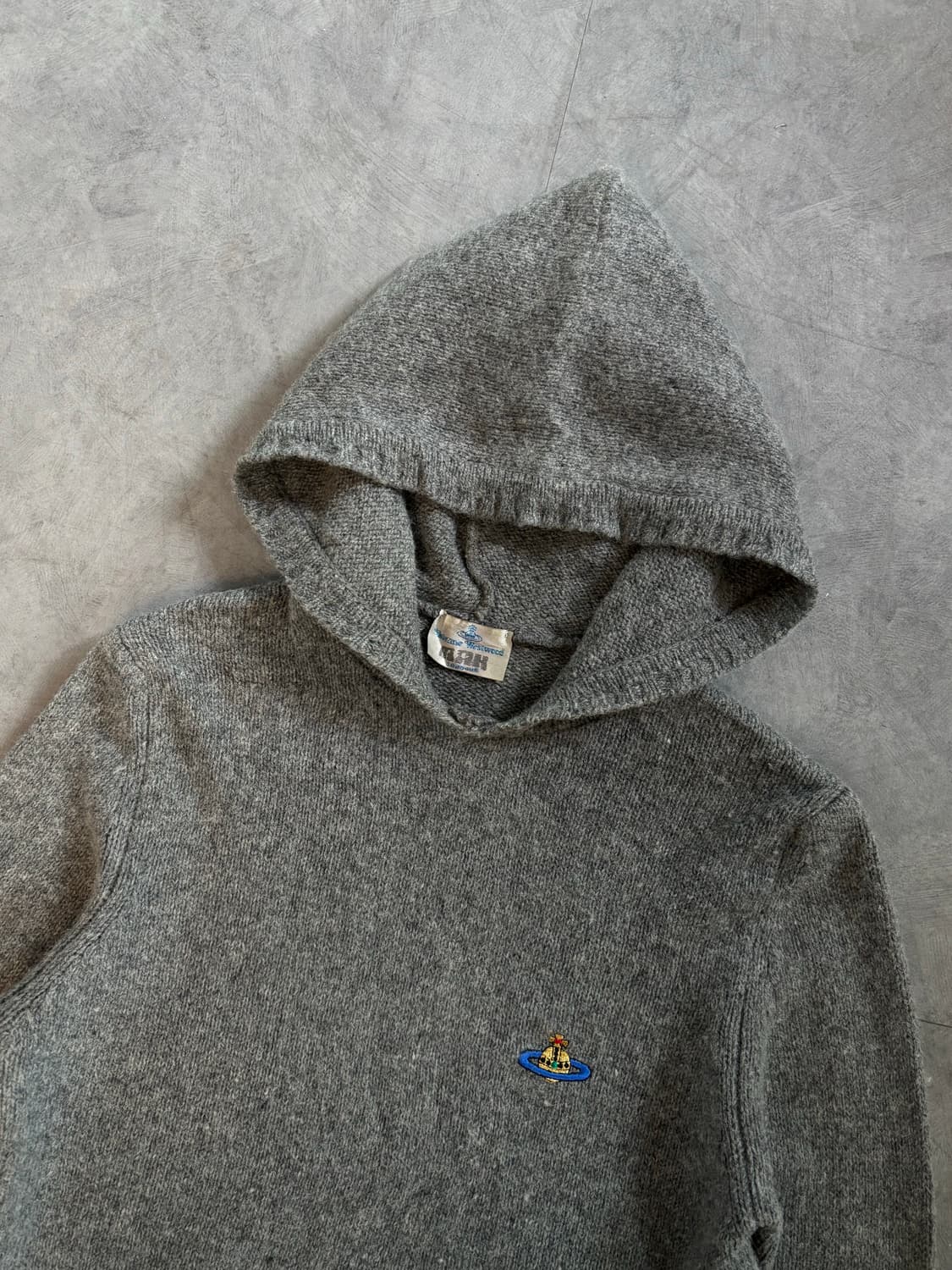 Vivienne Westwood 비비안웨스트우드 90s 그레이 니트 후드 상품이미지7