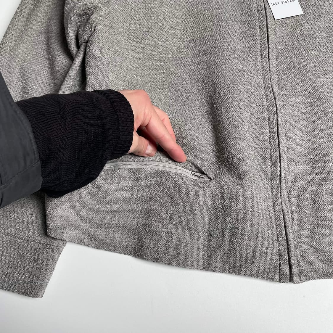 t.b  넥 3지퍼 울 블렌드 자켓 상품이미지5