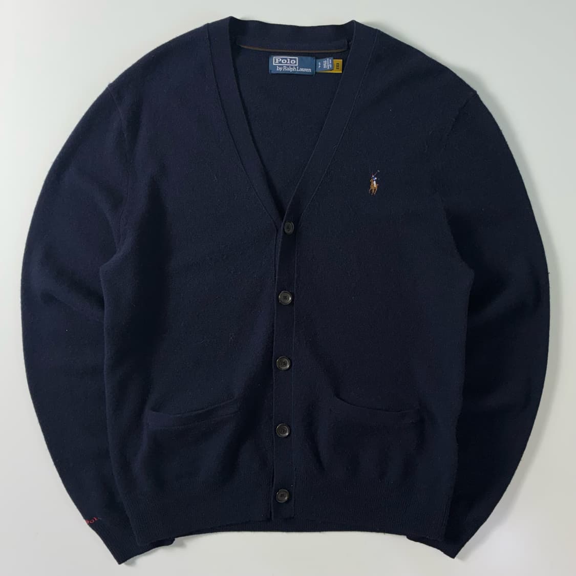 Polo  폴로 랄프로렌 신형 자수 네이비 울 브이넥 니트 가디건  상품이미지1