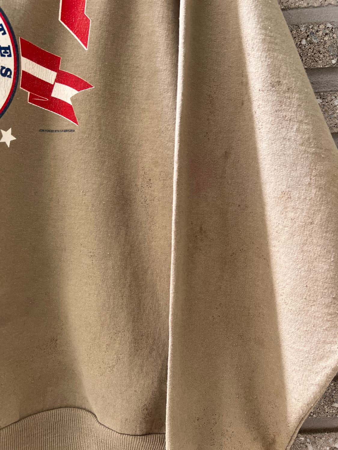 [M]오리지널 U.S ARMY 미군 베이지 스웻셔츠 상품이미지3
