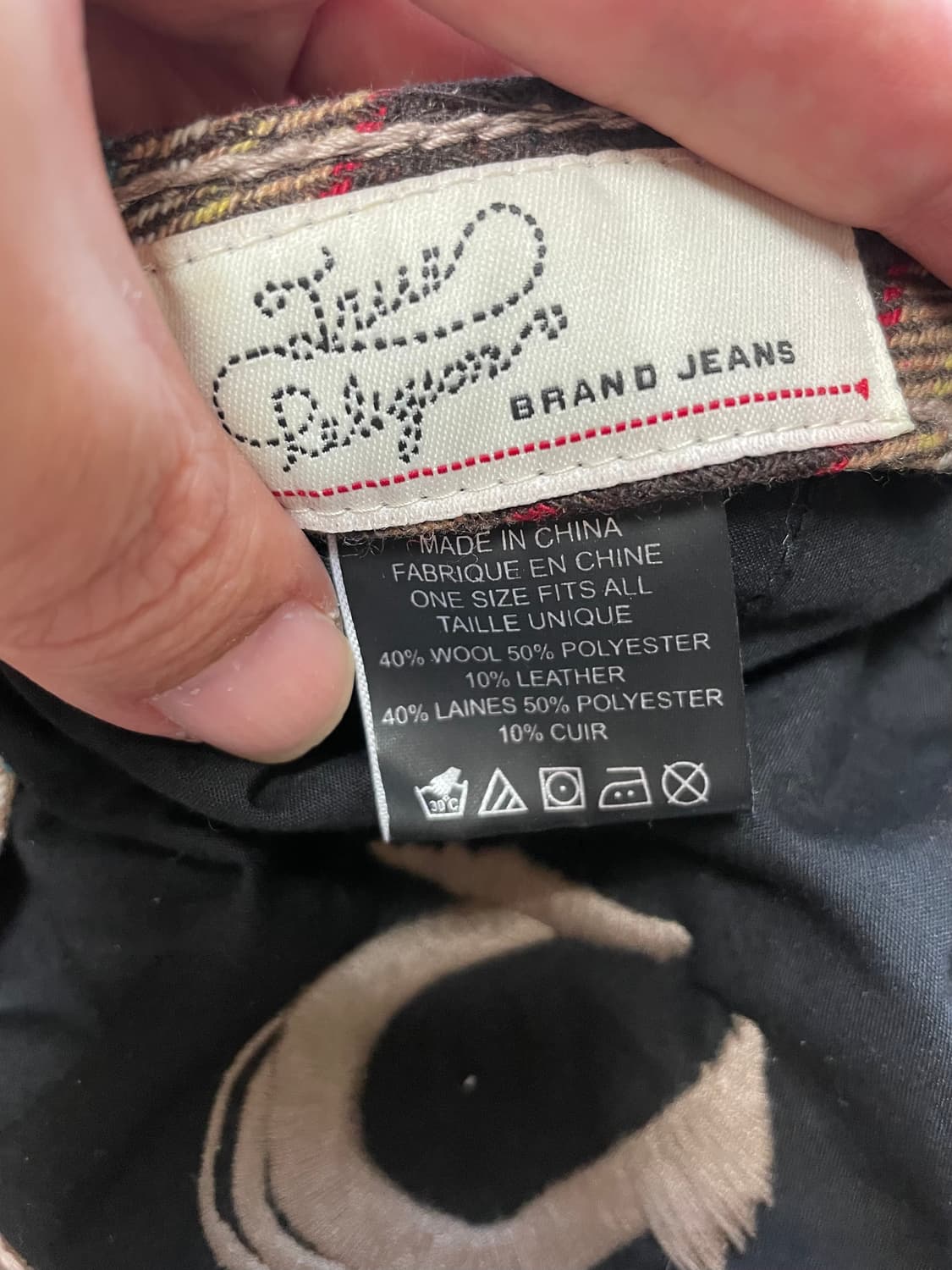 택포) y2k 00s USA 트루릴리젼 빈티지 패치워크 헌팅캡 베레모 상품이미지5