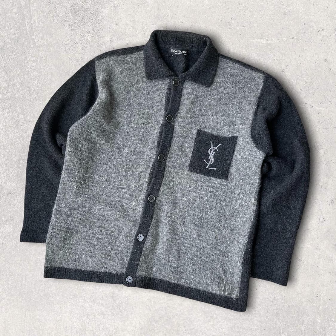 극매물 정품 입생로랑 모헤어 가디건 상품이미지3