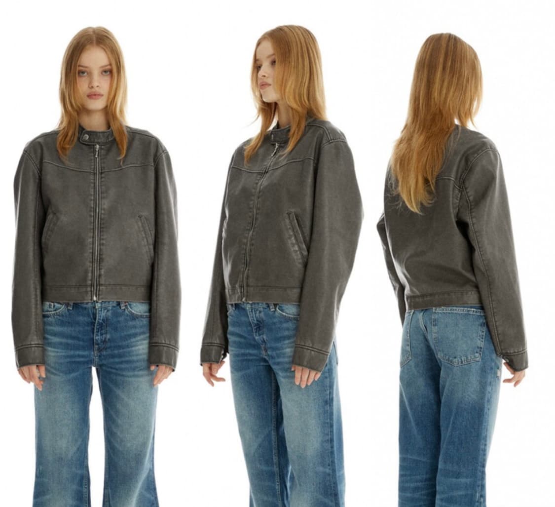 페퍼페퍼 비건 모터 레더자켓 상품이미지2