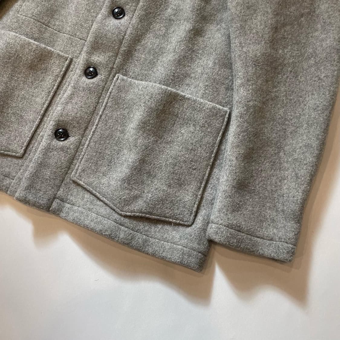 단톤 노카라 울 자켓 상품이미지3