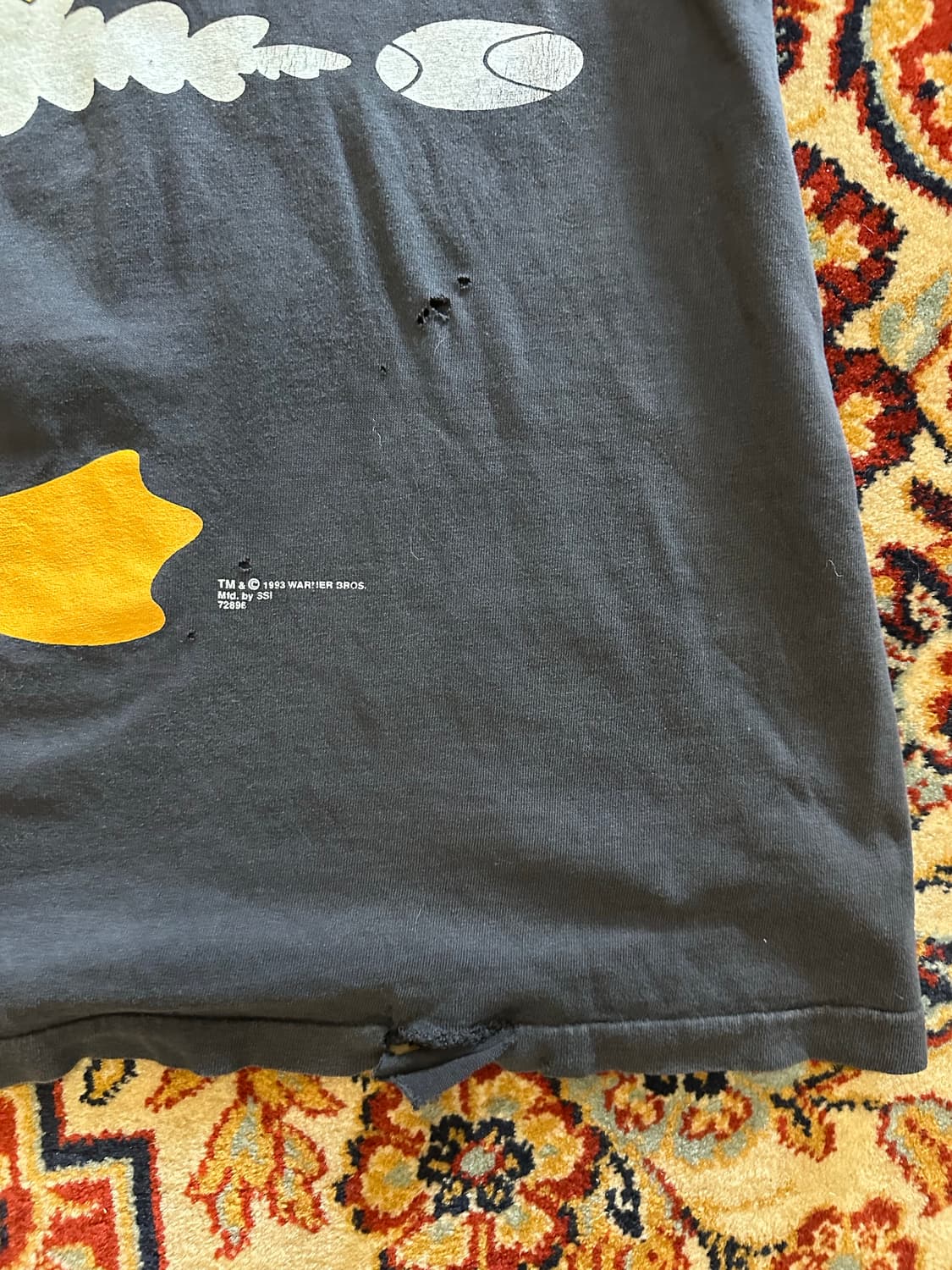 90s 루니툰즈 벅스바니 & 대피덕 베이스볼 더블 사이드 티셔츠 - XL 상품이미지10