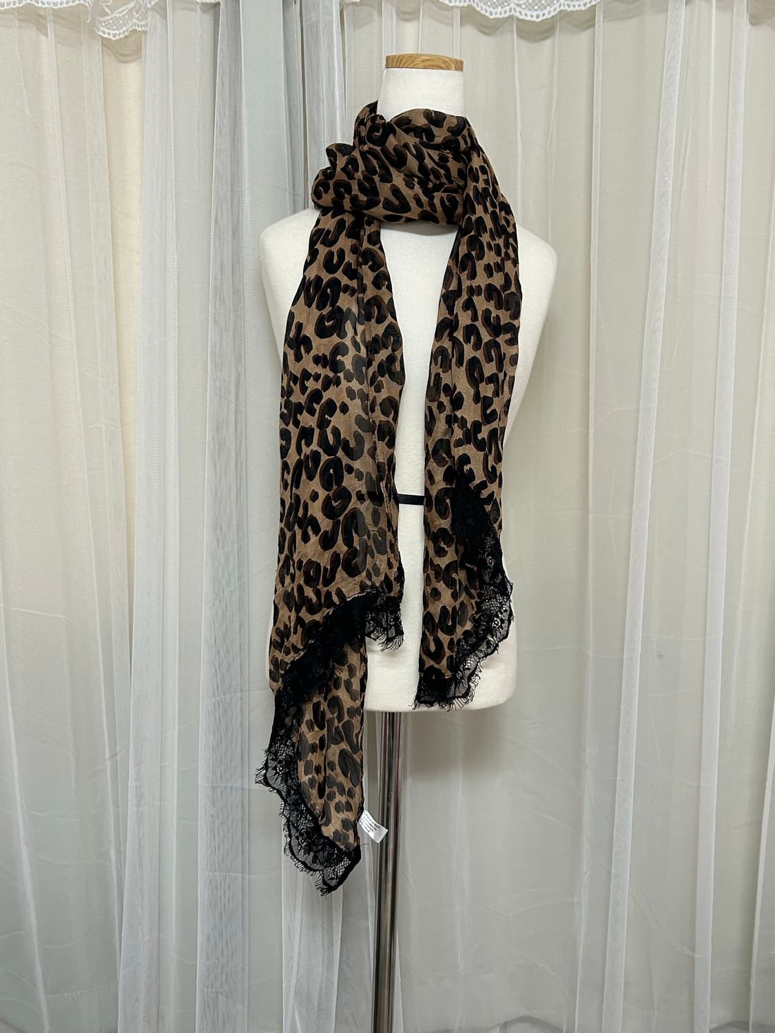 레오파드 레이스 머플러 갸루깔 상품이미지1
