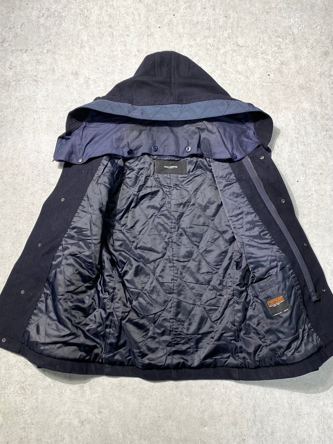 [S] Nano-Universe 나노유니버스 도쿄 네이비 울 후드자켓 상품이미지4