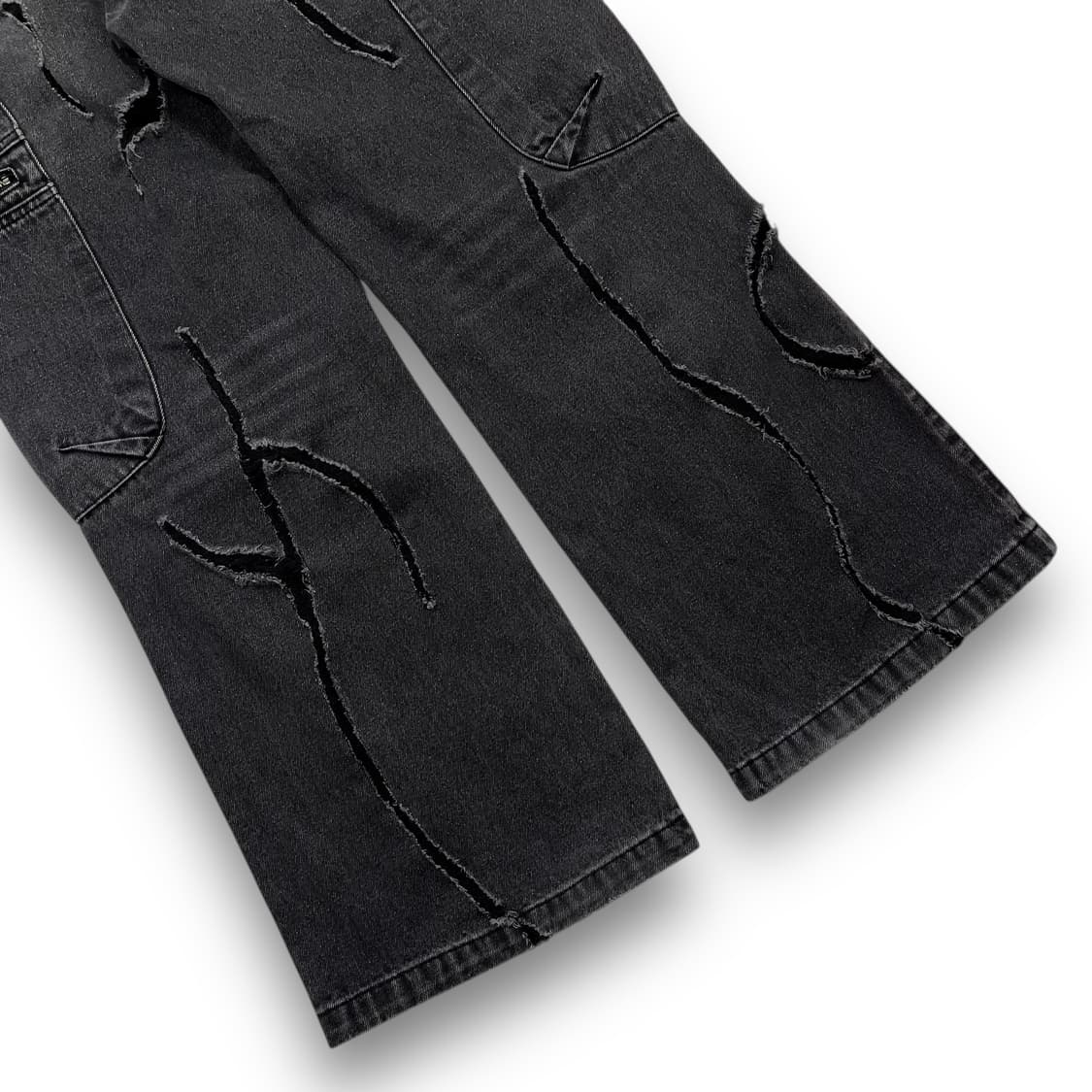 PERSON INTENTION 크랙 워시드 흑청 카고팬츠 상품이미지6