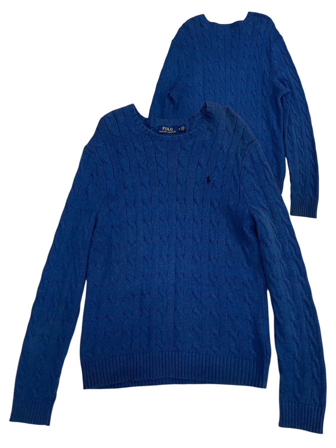 폴로 랄프로렌 케이블 니트 블루 M 상품이미지1