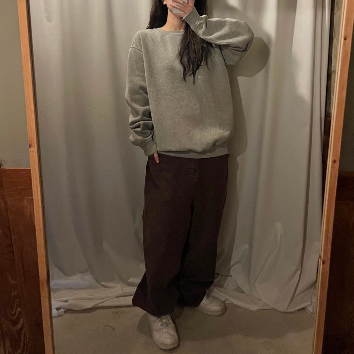 칼하트 기모 맨투맨 그레이 상품이미지4