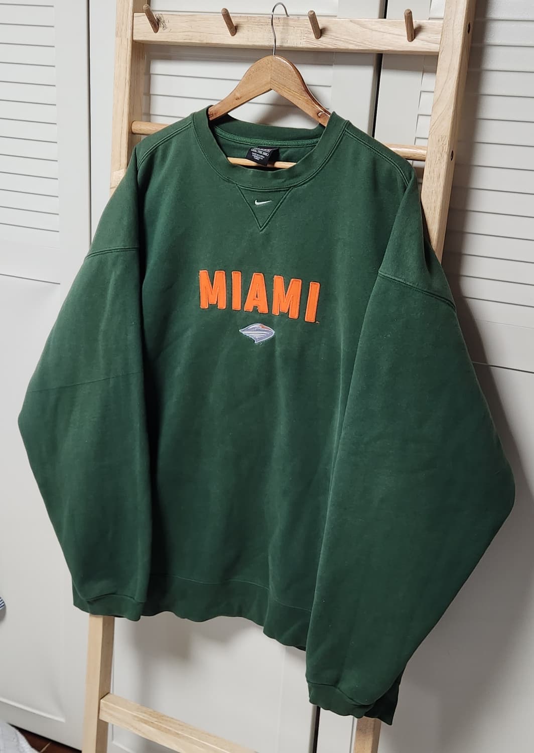 3XL 나이키 마이애미 빅사이즈 딥그린 오버핏 맨투맨 올드스쿨 상품이미지2