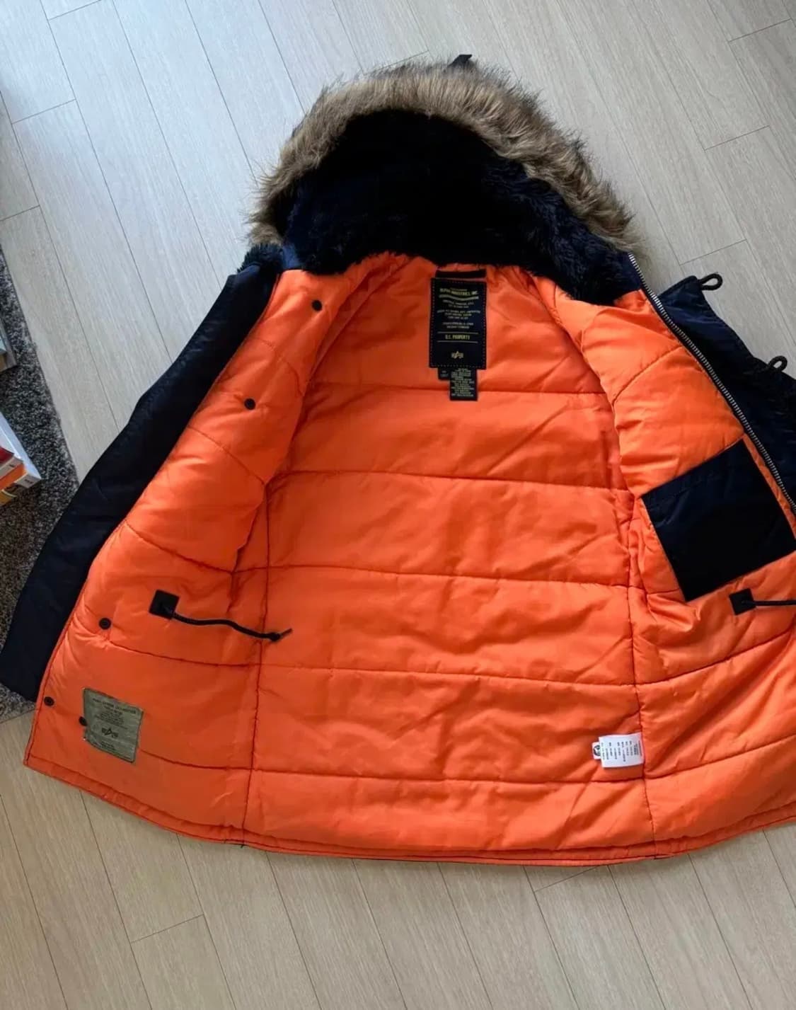 알파인더스트리 n3b slim xs 패딩 네이비 상품이미지2