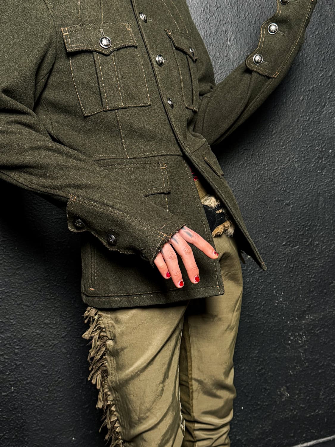 MORGAN – Military Wool Jacket (Olive) 상품이미지5