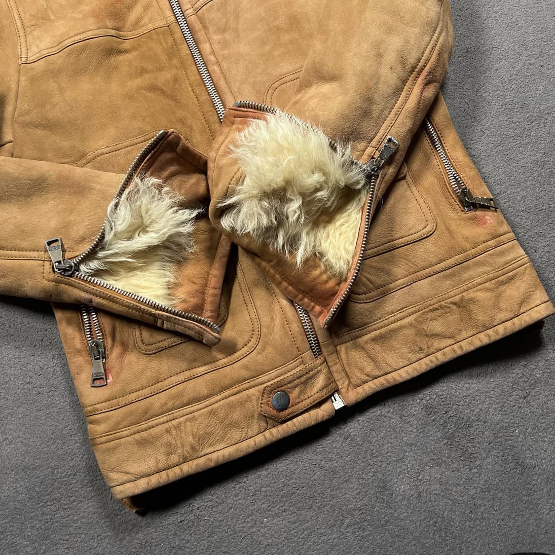 DOLCE & GABBANA 돌체앤가바나 램스킨 무스탕 레더 자켓 상품이미지5