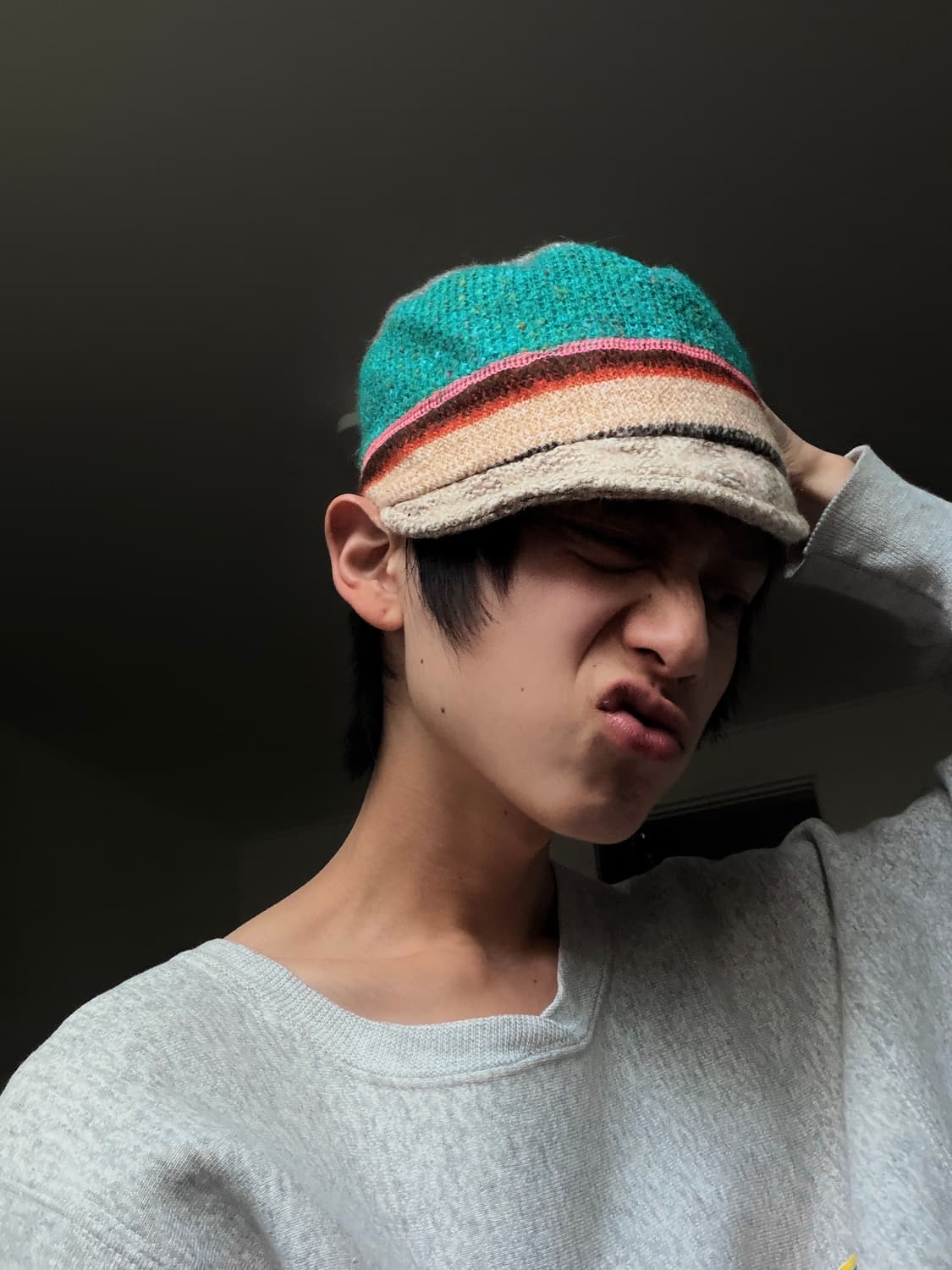 Grin Buddy 니팅 스트라이프 캡 상품이미지1