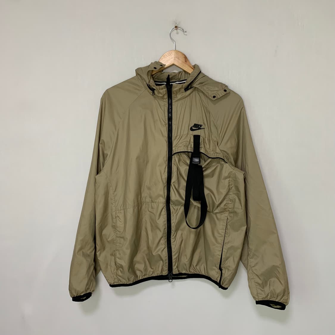 나이키 벨트 후드 바람막이 베이지 고프코어 M 남녀공용 상품이미지1