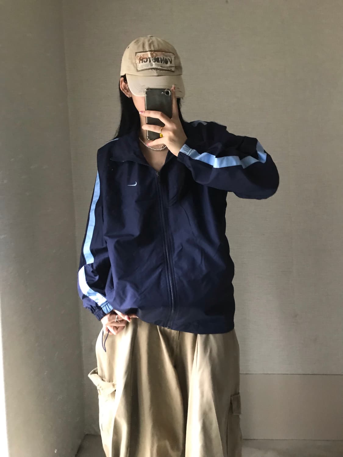 나이키 네이비 연하늘 바람막이 상품이미지5