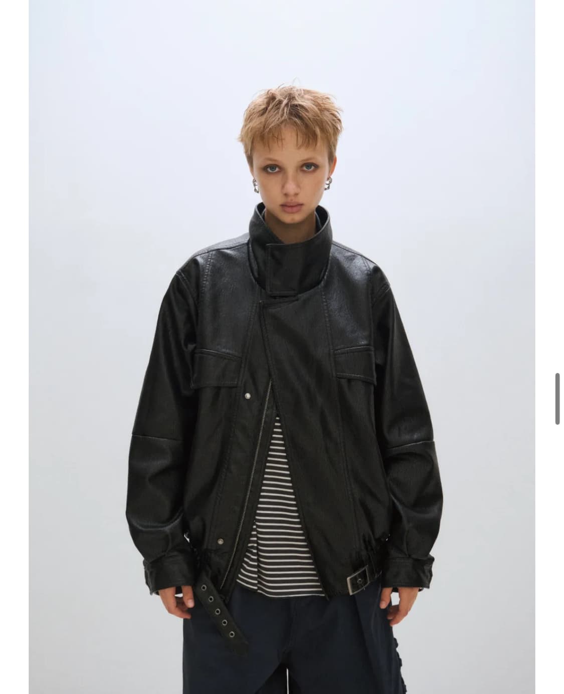 플리즈프로젝트 비건레더 플라이트 자켓 상품이미지1