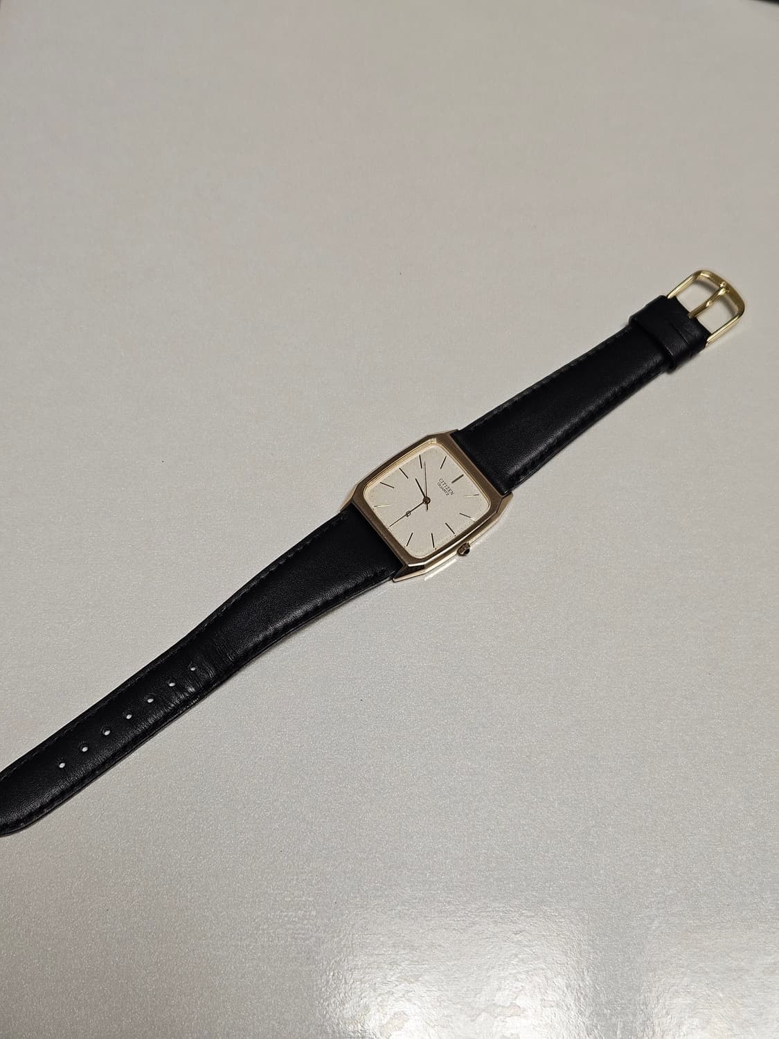 빈티지 시티즌 쿼츠 금장 가죽 시계 상품이미지8