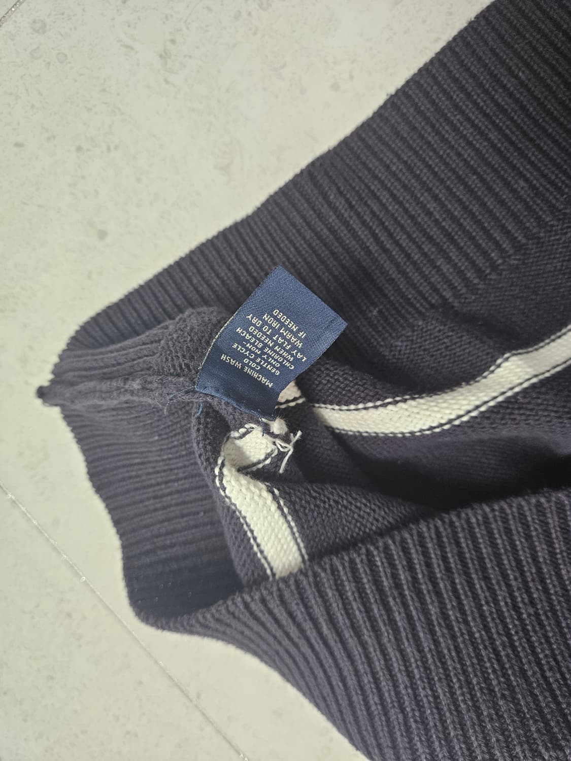 90s 폴로 진스 스트라이프 하프집업 상품이미지7