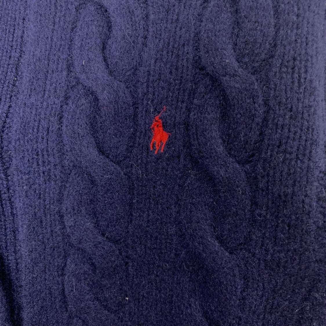 폴로 랄프로렌 QR 신형 네이비 울 캐시미어 니트 가디건 상품이미지3