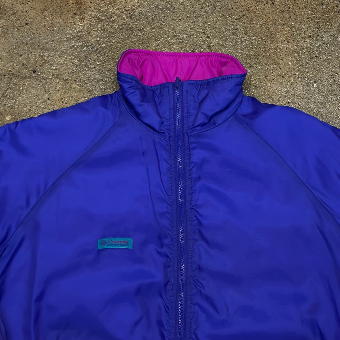 레어 90s USA 빈티지 컬럼비아 양면 아웃도어 패딩 상품이미지2