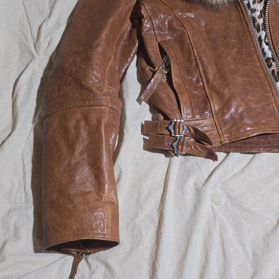 리얼 양가죽 퍼 라이더 자켓 상품이미지5