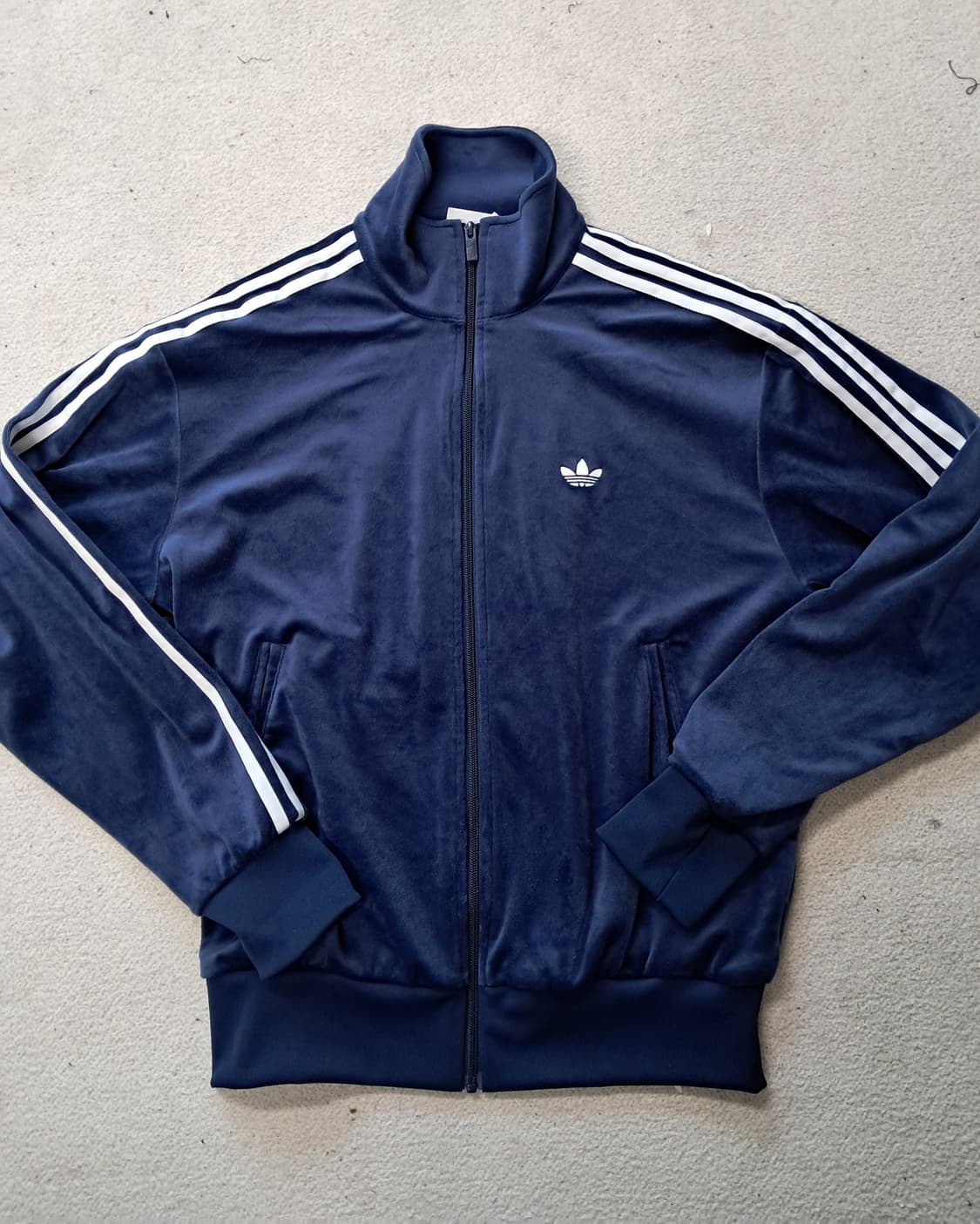 아디다스 베켄바우어 벨루어 트랙 자켓 나이트 인디고  상품이미지2