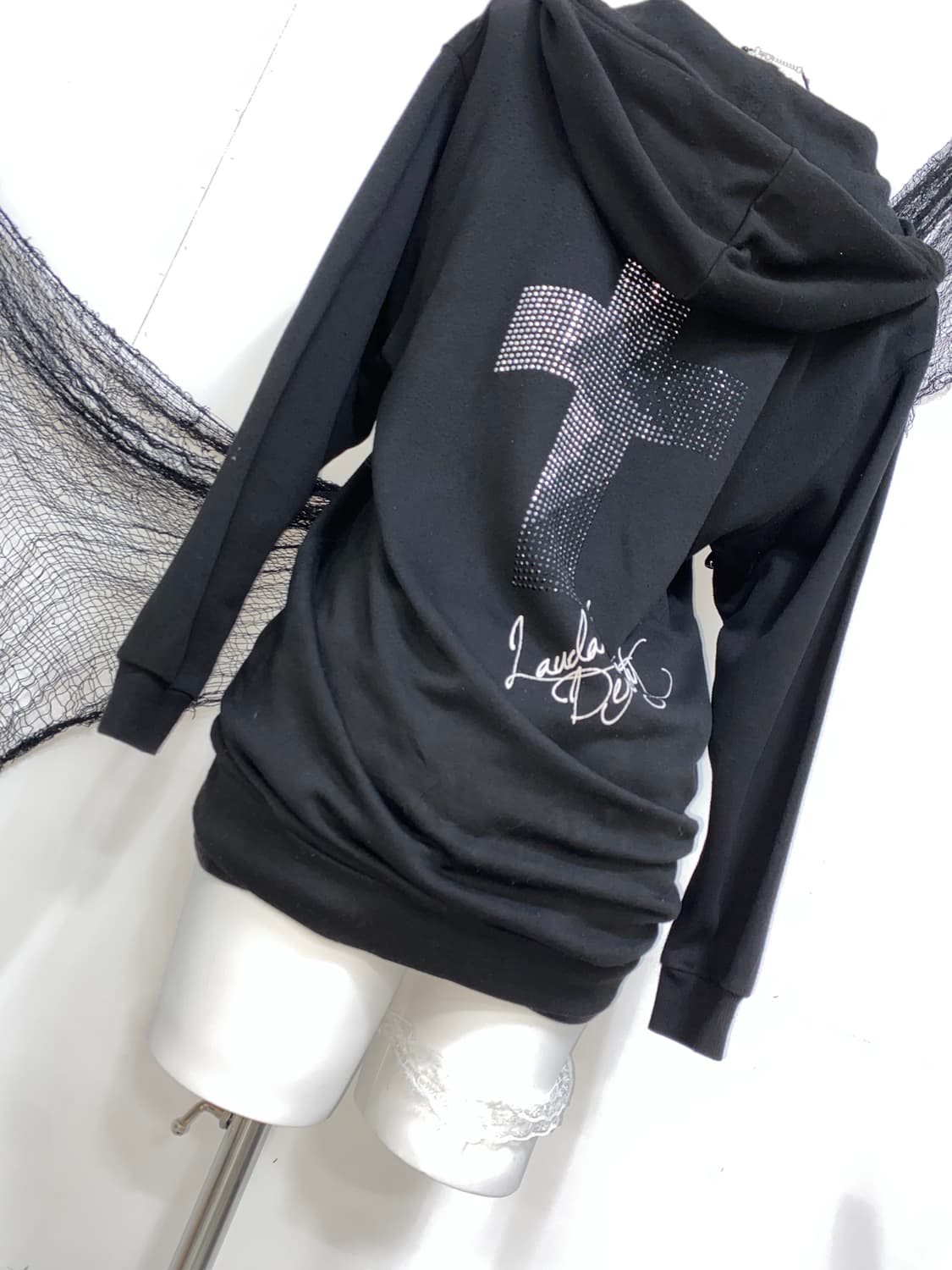 ꒰ঌ GALYGE 십자가 큐빅 후드집업 ໒꒱ 상품이미지5