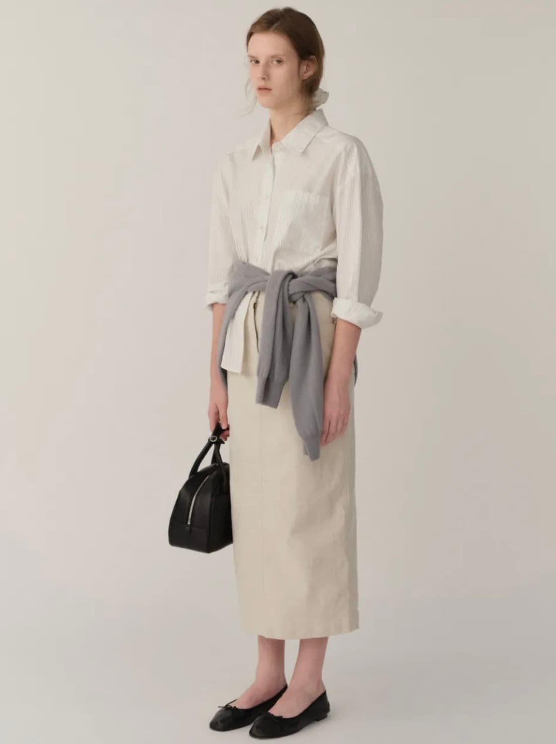 킨더살몬 셔츠 Cotton Shirt Plain-Stripe 상품이미지1