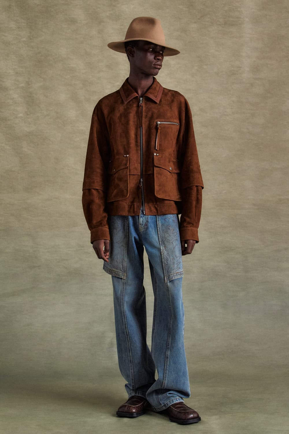 앤더슨벨 미쿠스 스웨이드 봄버 자켓 awa673m - S사이즈 상품이미지3