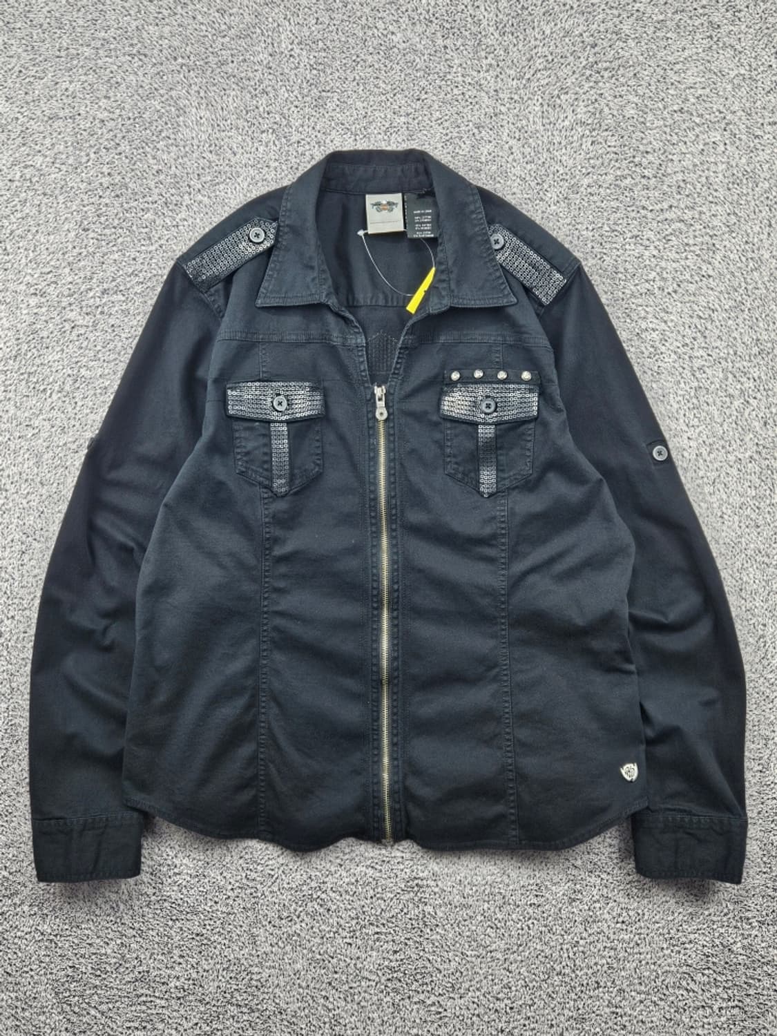 할리데이비슨 스팽글 포인트 집업 셔츠 자켓 ( M추정 ) / 11668 상품이미지1