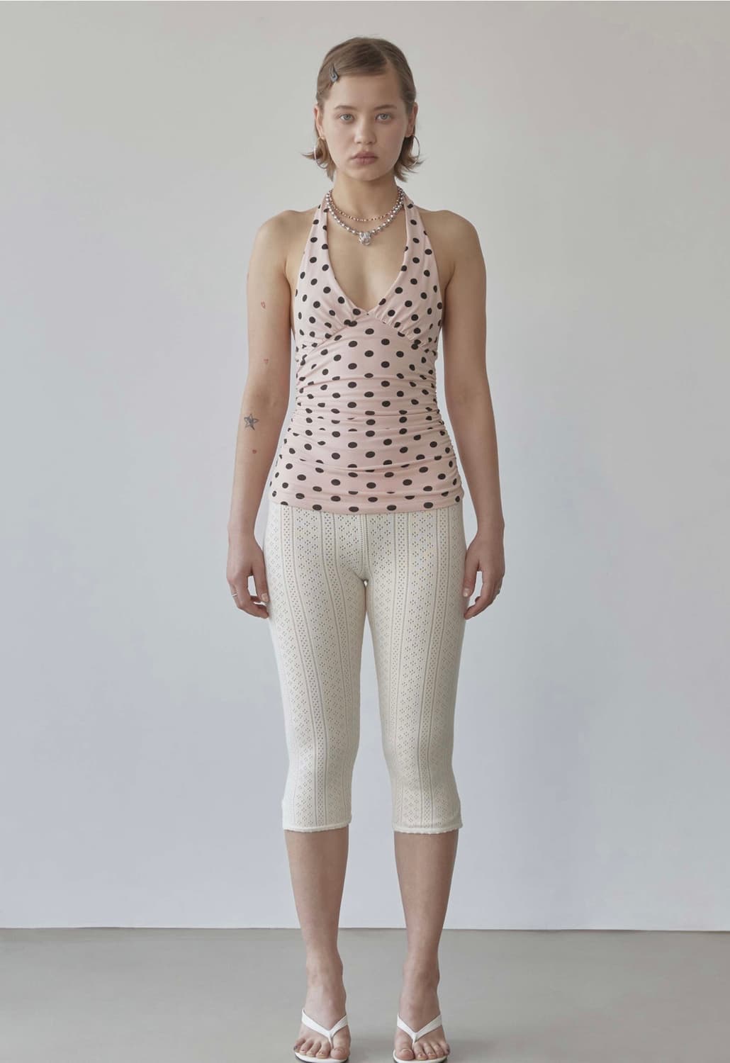 스컬프터 Dot Halter Top Pink 상품이미지2