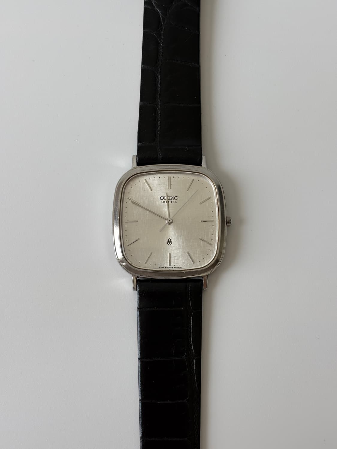 세이코 1980년대 Chariot 린넨 다이얼 실버 스퀘어 쿼츠 남성 상품이미지2