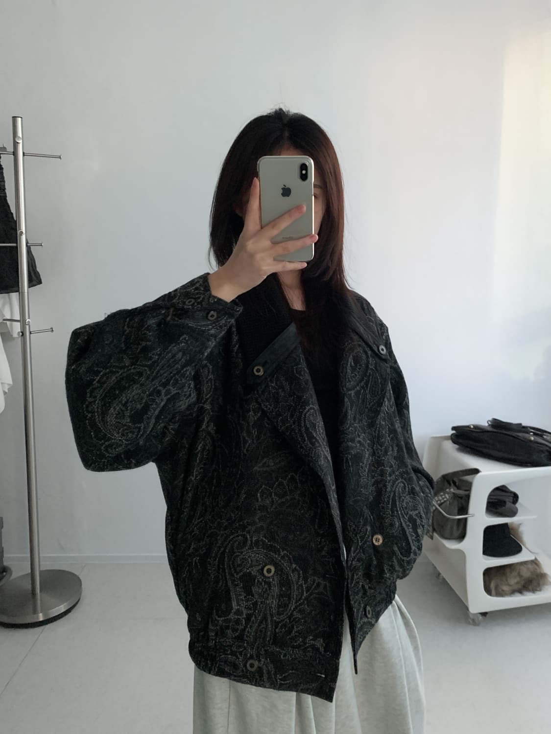 Jacquard Wool Bomber Jacket 상품이미지2