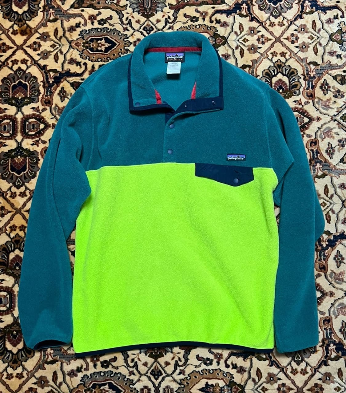 파타고니아 초레어 빈티지 신칠라 아노락 플리스 자켓 그린/연두 M사이즈 상품이미지4