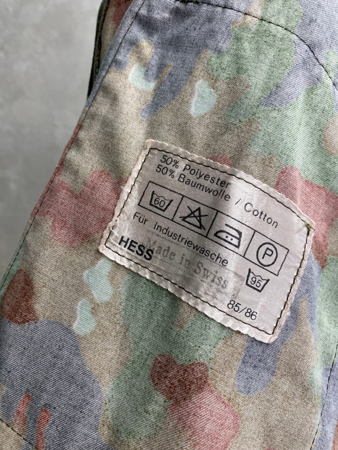 [L-XL] 80s 스위스 밀리터리 M83 카모플라쥬 자켓 상품이미지9