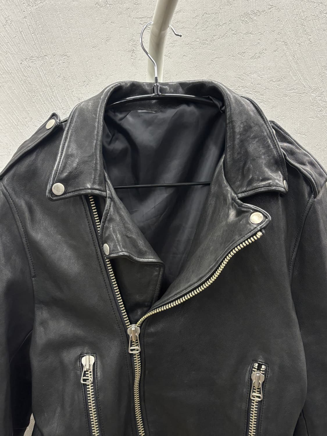 블랙 양가죽 라이더 자켓 110 상품이미지4