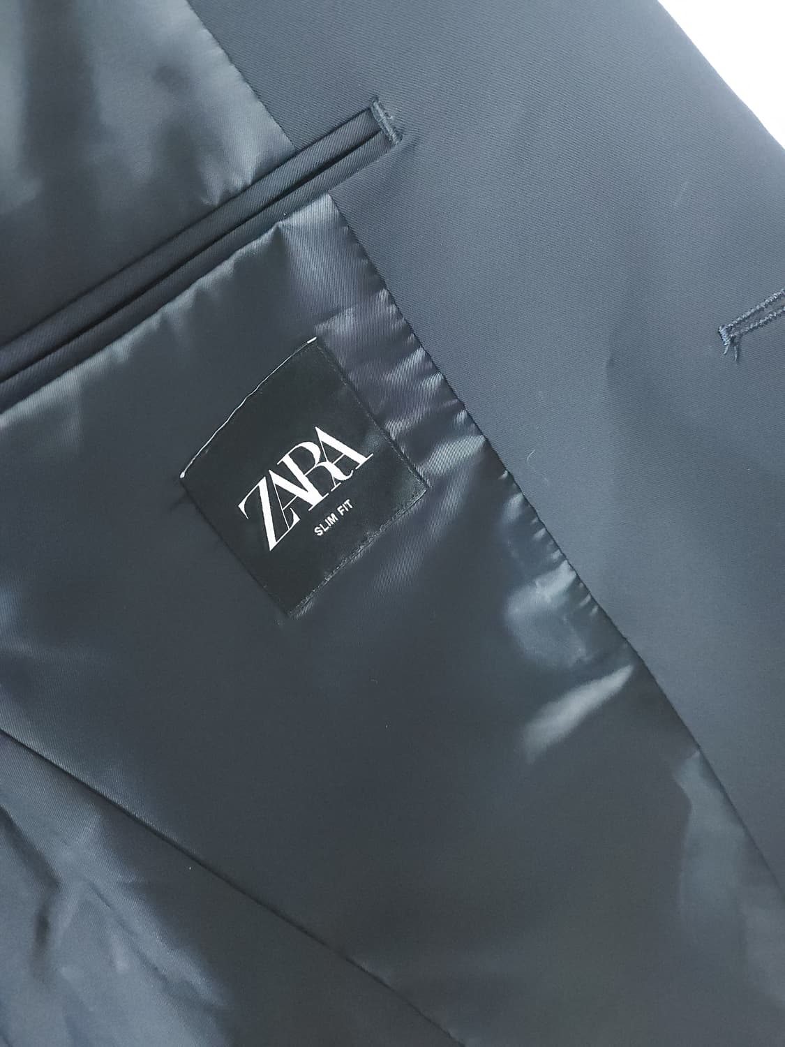  ZARA 슬림핏 블레이저 자켓 네이비 100 L 새제품급 상품이미지8
