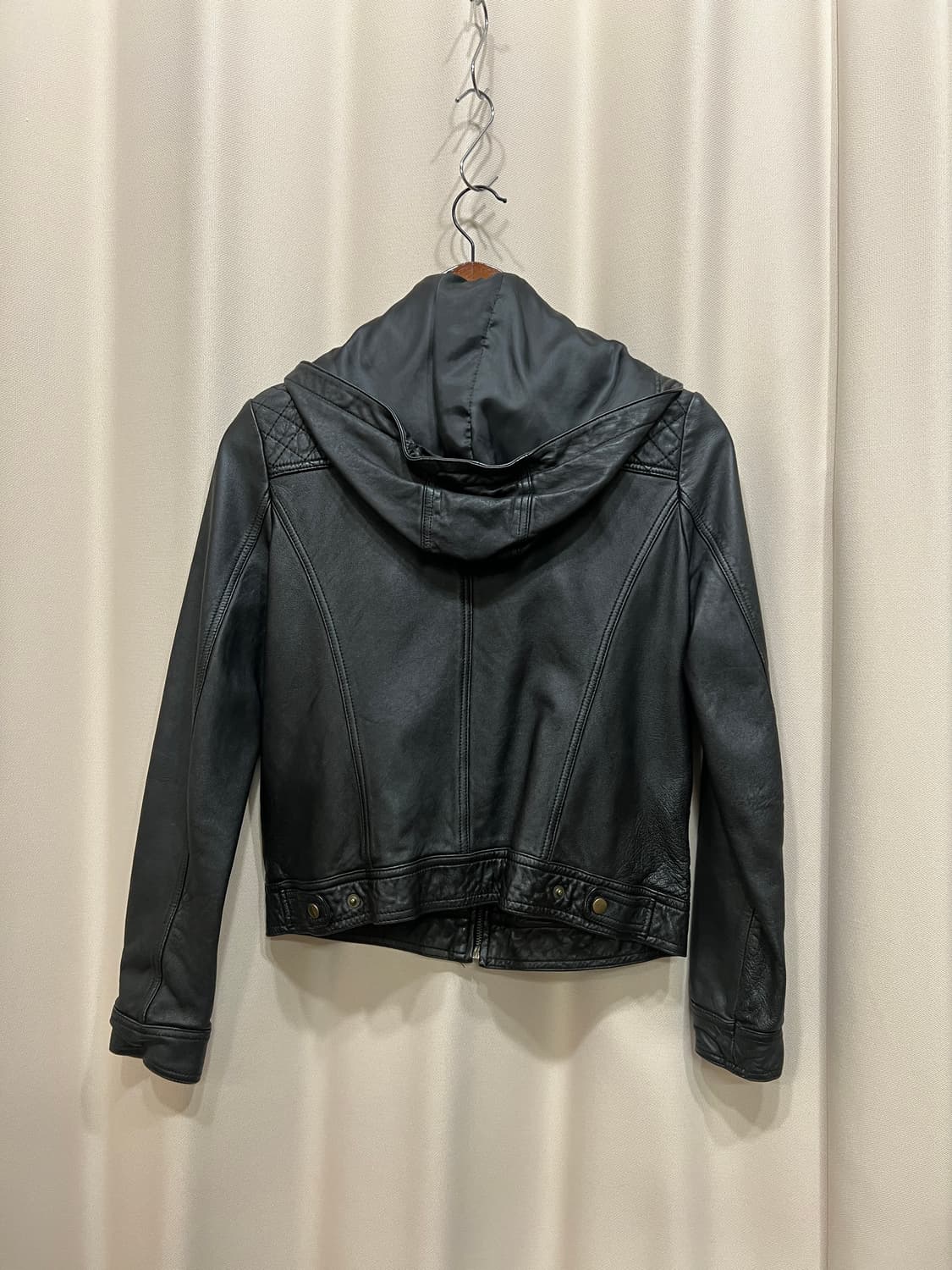 빈티지 여성 양가죽 차이나카라 라이더 자켓 상품이미지4