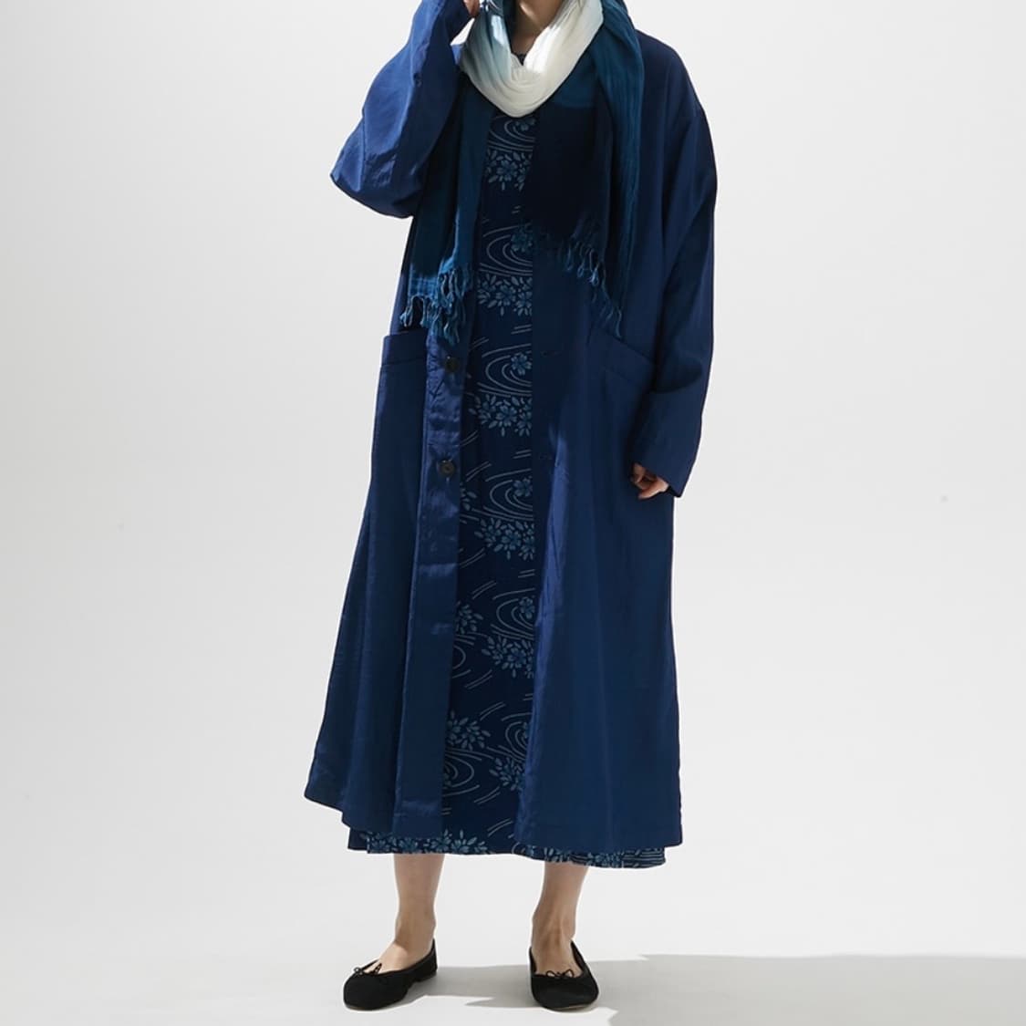 BLUEBLUE 인디고 레이온 원피스 상품이미지9
