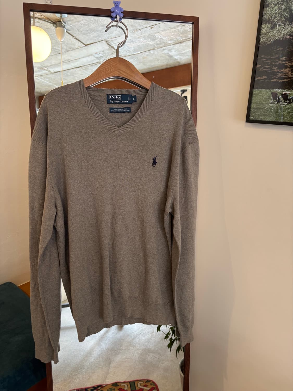 폴로 랄프로렌 브이넥 니트 L 상품이미지2