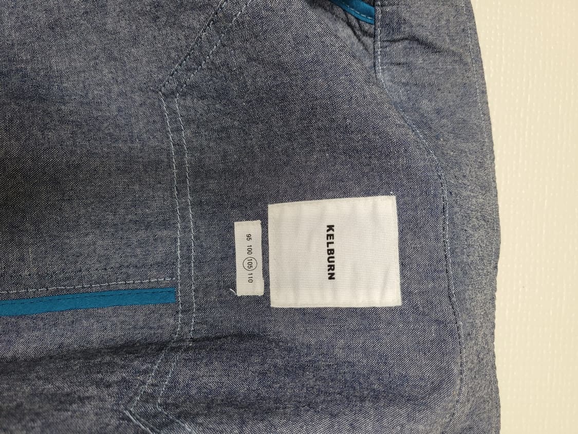 캘번 KELBURN 남자 샴브레이 사파리자켓 105 블루 상품이미지9