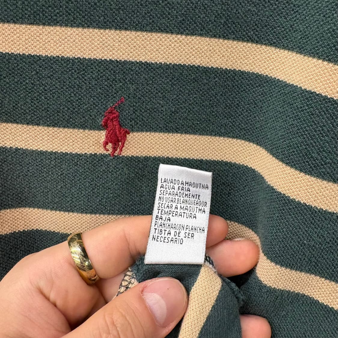 00s 폴로 랄프로렌 포레스트 그린 스트라이프 PK폴로셔츠 N1585 상품이미지8